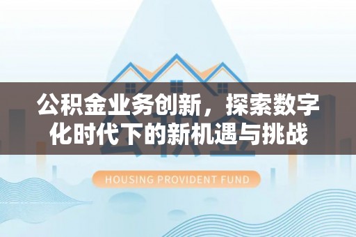 石屏公积金业务创新，探索数字化时代下的新机遇与挑战